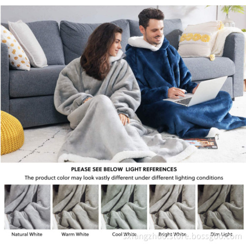 Hochwertige ungiftige übergroße tragbare Hoodie Sherpa
